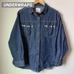 UNDERWRAPS アンダーラップス デニム長袖シャツ 刺繍 ネイティブ柄 M