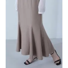 ★タグカット新品未使用★定価9,999円ヘム切替マーメイドスカート ブラウン