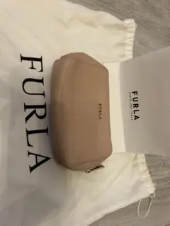 FURLA ピンクベージュ ポーチ