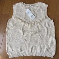 RETRO GIRL ニットベスト Mサイズ フリンジデザイン