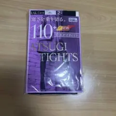 ATSUGI 110デニール ブラック タイツ L-LL 2足