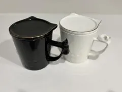【franc franc】 キャット フィギュア マグ ホワイト　2点セット