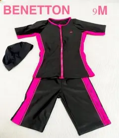 BENETTON セパレート水着 9M ブラック ピンク　フィットネスのサムネイル