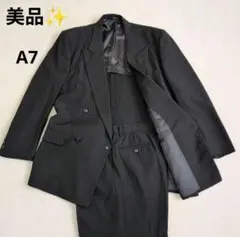 美品✨ファラーゴ ブラックフォーマル 礼服 ダブルブレスト 黒 大きいサイズ
