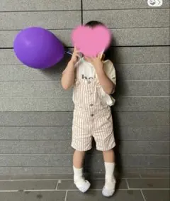 GAP ストライプデニムオーバーオール 4歳用