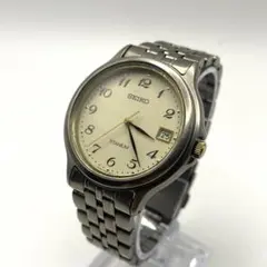 【稼働/電池交換済】SEIKO TITANIUM クォーツ メンズ腕時計