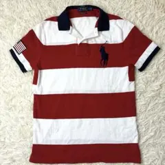 Polo Ralph Lauren ビックポニー ポロシャツ ボーダー 星条旗 - メルカリ