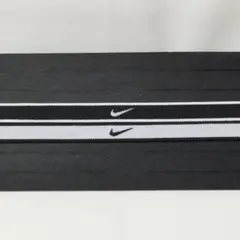 ナイキ チップ スウィッシュ スポーツ ヘッドバンド 白黒1本ずつ ヘアバンド