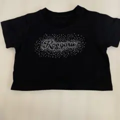 KOGYARUラインストーン ロゴ 半袖 Tシャツ ブラック