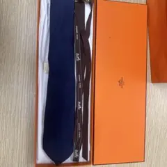HERMES ネクタイ H柄 ネイビーのサムネイル
