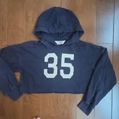 H&M パーカー 140cm ネイビー ナンバープリント