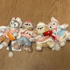 ディズニーシー　ダッフィー ワンダフルキッチン ぬいぐるみバッジ 4種セット