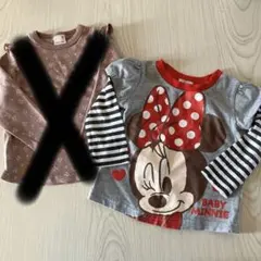 ミニーマウス 長袖カットソー 2点セット 90