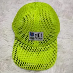 美品　MEI OCEAN 　蛍光イエロー メッシュキャップ　水陸両用　53－55のサムネイル