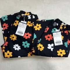 BREEZE 花柄ウエストゴムパンツ 80cm 100cm 2点セット お揃い