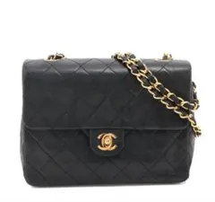 シャネルミニマトラッセ20 ラムスキンシングルフラップ　金具1番台