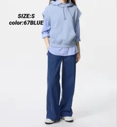 UNIQLO ユニクロ　ワイドトラウザージーンズ　 ワイドデニム　スラックス　S