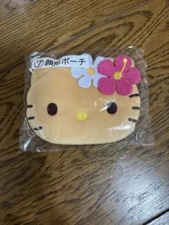 ハローキティ　顔型ポーチ　日焼け