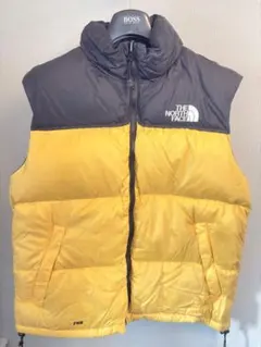 ヴィンテージ　THE NORTH FACE ヌプシ　ダウンベスト 黒/黄色