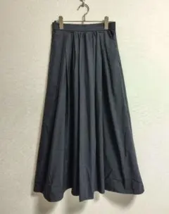 ビューティー＆ユース　タイプライターギャザーマキシスカート　ブラック