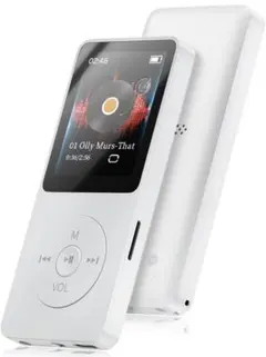 【LCD液晶画面＆HIFI音質】MP3プレーヤー Bluetooth5.1 白のサムネイル