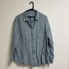 BAYFLOW ブルー ボタンアップシャツ M