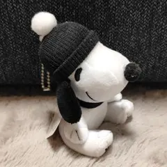 スヌーピー ニット帽 ブラック