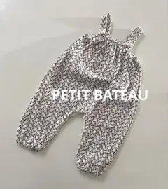 PETITBATEAUプチバトーベビーロンパース小花柄オーバーオールサロペット