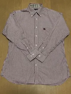 BURBERRY LONDON チェック柄 長袖シャツ ピンク M - メルカリ