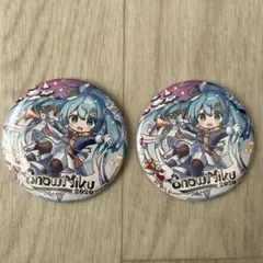 初音ミク 雪ミク さっぽろ雪まつり 缶バッジ 二個セット