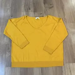 MAISON DE REEFUR マスタード Vネックニットのサムネイル