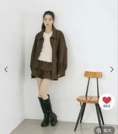 美品 エムズグレイシー スプリングコート チェック リボンベルト