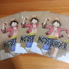 MOS BURGER × ONE PIECE A4クリアファイル 3枚セット