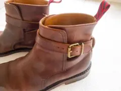 POLO Ralph Laurenバックル付きブラウンレザーブーツ