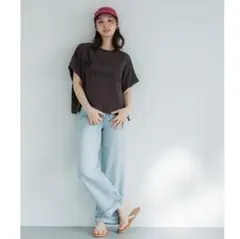 コカ レギュラーウェイトロールアップロゴTシャツ Lサイズ ブラウンのサムネイル