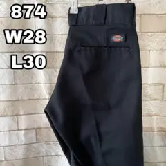 ディッキーズ 874 ワークパンツ 刺繍ロゴ ブラック 28×30
