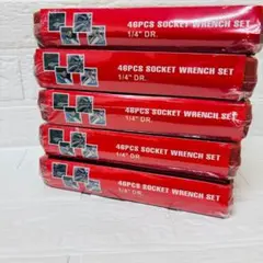 5個セット ソケットレンチ 46点 工具 ラチェットレンチ DIY 整備 修理