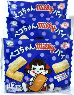 不二家　ペコちゃんミルキーパイ　110g　計3袋のサムネイル