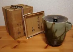 淡々斎書付　膳所焼　陽炎園　竹耳付　水指　共箱　茶道具 淡々斎書付 膳所焼 陽炎園 竹耳付 水指 共箱 茶道具 - メルカリ