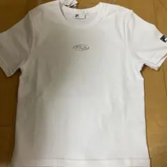 FILA ラインストーンロゴ Tシャツ ホワイト Lサイズ