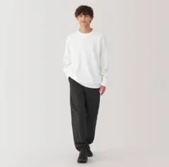無印良品　紳士　ＵＶカット乾きやすいワッフルクルーネック長袖Ｔシャツ