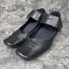 【訳あり】ビューフォート パンプス ストラップ 23 ブラック レザー