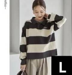 【新品】mysacloset しまむら 襟付き ニット プルオーバー