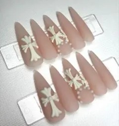 ネイルチップ　クロムネイル　シズニルック　韓国　y2k マットネイル