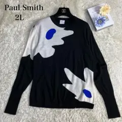 大きいサイズ✨2L ポールスミス　ビッグフラワーウールシルク ニット　23年