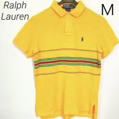 美品！ラルフローレン RalphLauren ポロシャツ M ボーダー 黄色