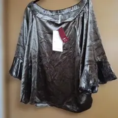 ベロア調　トップス　4L