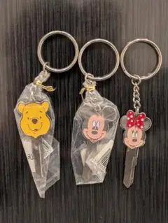 ディズニー ミッキー ミニー プーさん キーホルダー 合鍵