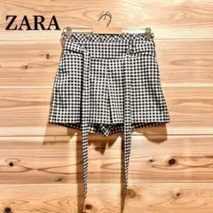 ZARA TRF ギンガムチェック ショートパンツ フェミニン ザラ キュロットのサムネイル