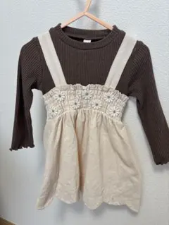 apres les cours 花柄刺繍ワンピース